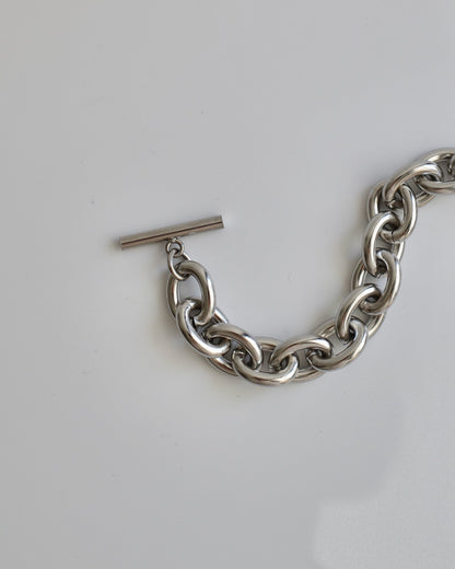simple thick stainless bracelet（stainless steel）