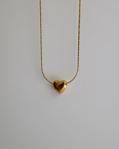 plump heart stainless necklace（stainless steel）