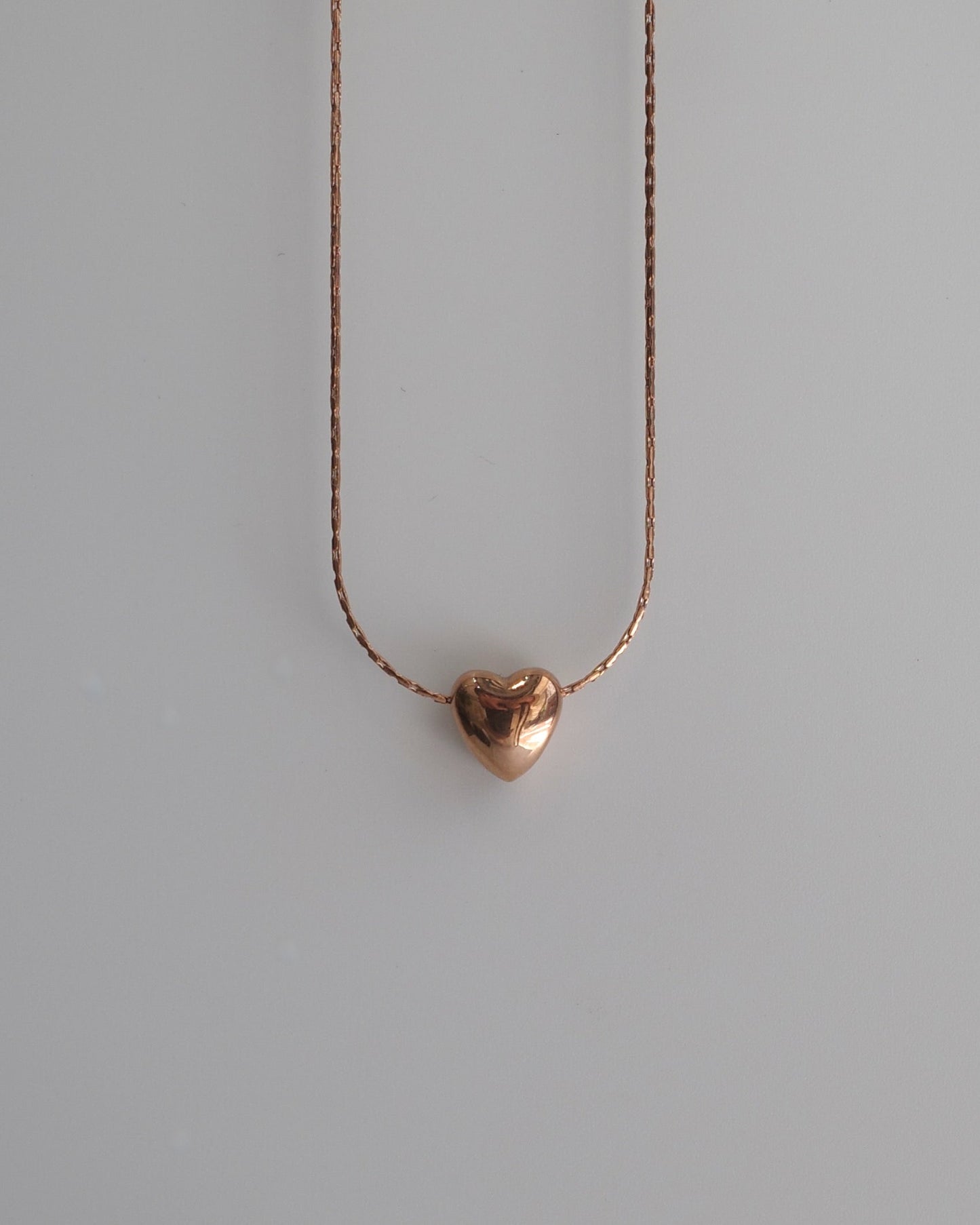 plump heart stainless necklace（stainless steel）
