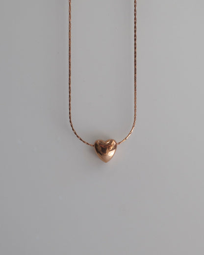 plump heart stainless necklace（stainless steel）