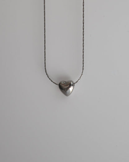 plump heart stainless necklace（stainless steel）
