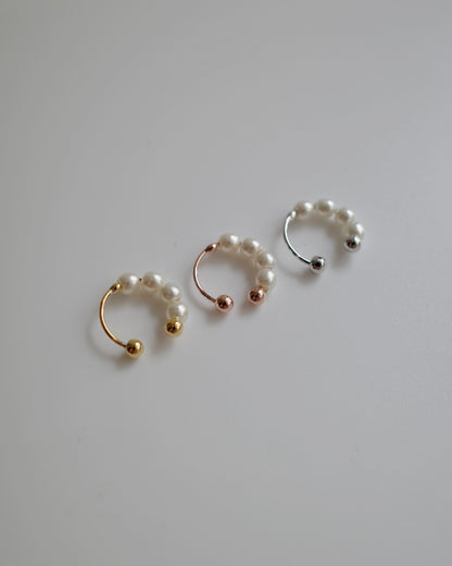 small half paerl ear cuff