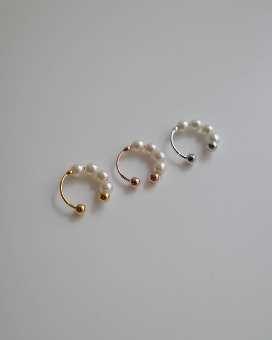 small half paerl ear cuff