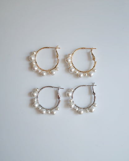 pearl hoop pierce