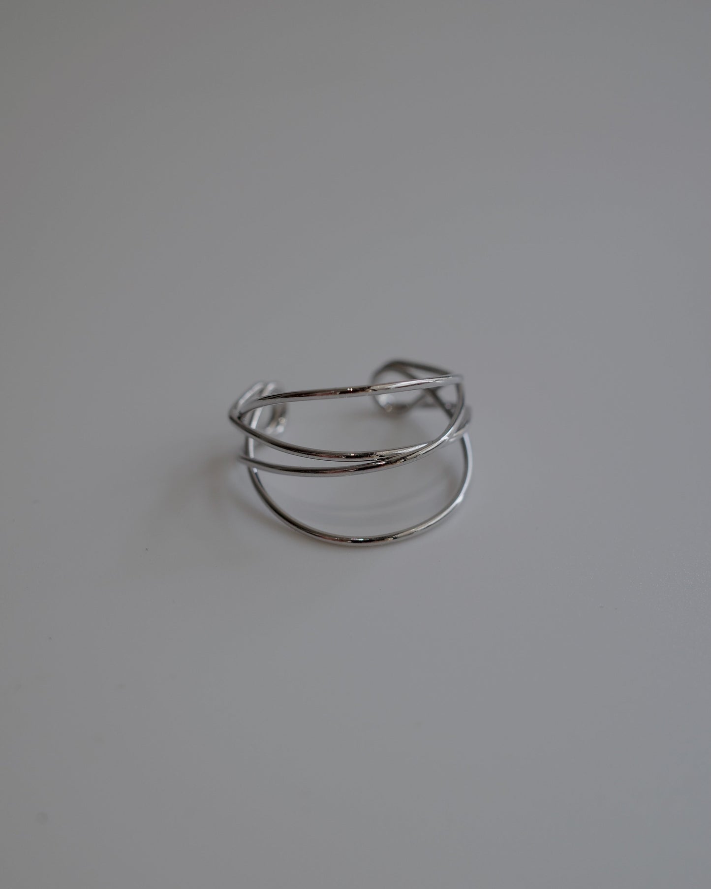 thin cross line ring