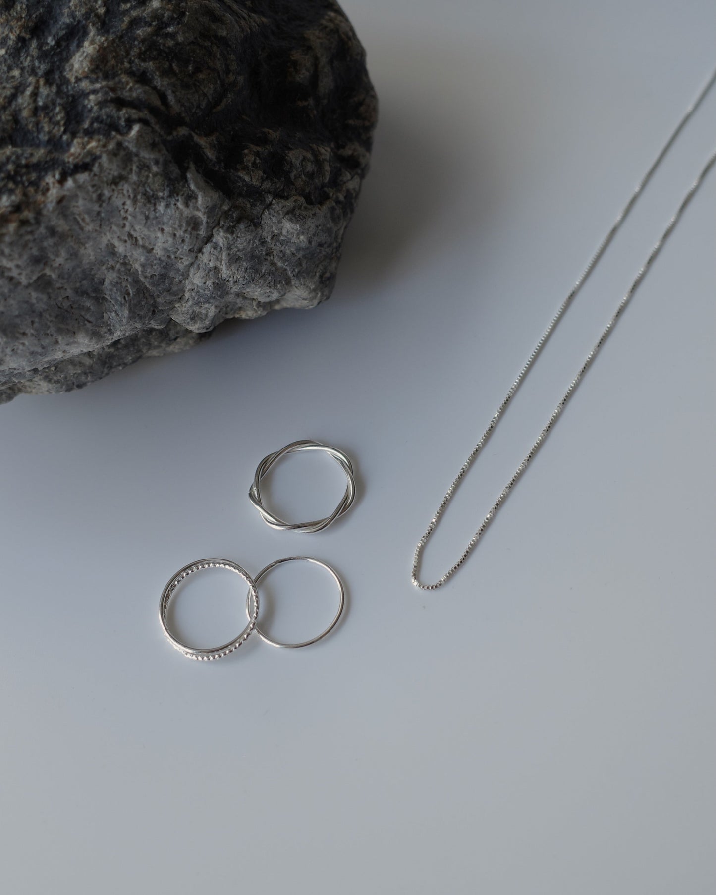 simple chain necklace (silver925)
