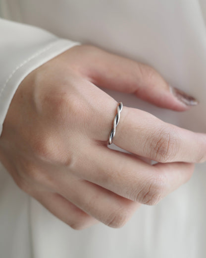 huge rope ring (silver925)