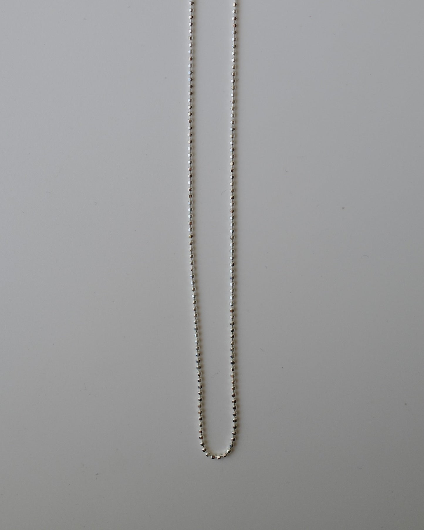 glitter ball chain necklace (silver925)