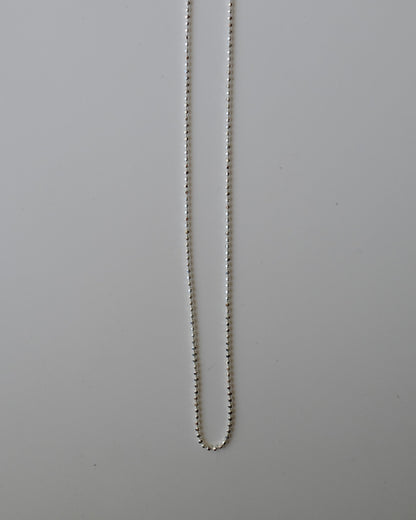 glitter ball chain necklace (silver925)