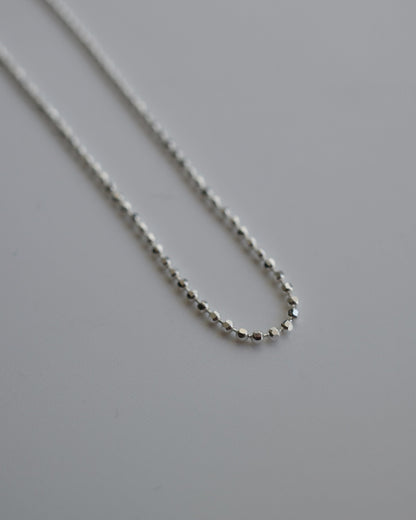 glitter ball chain necklace (silver925)
