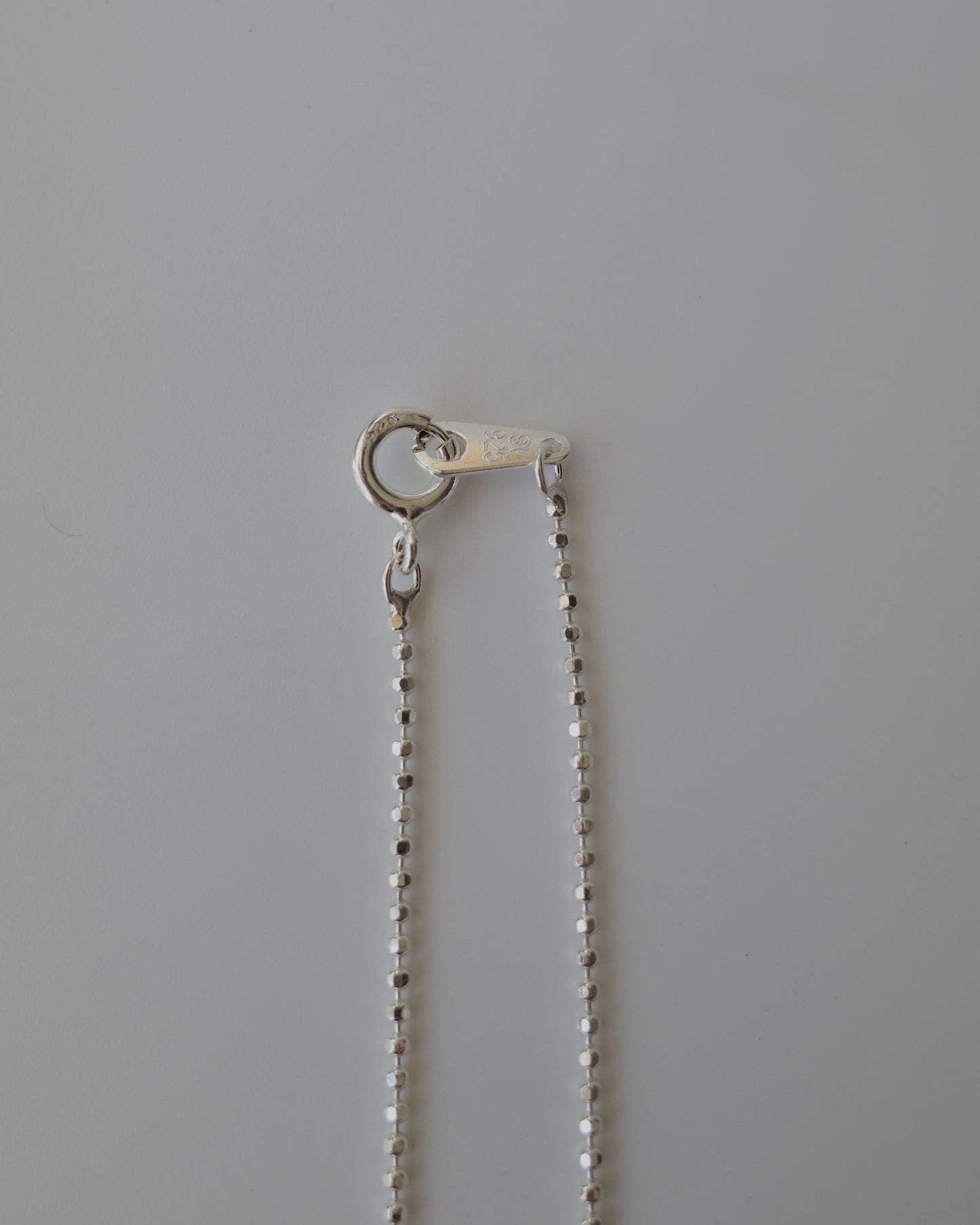 glitter ball chain necklace (silver925)