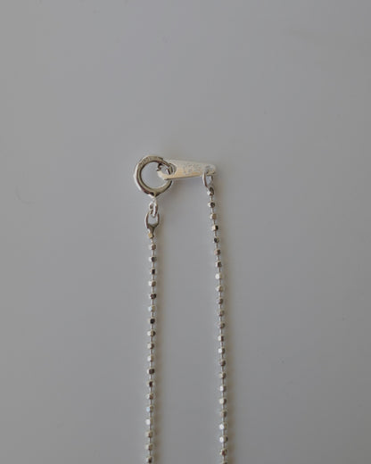 glitter ball chain necklace (silver925)