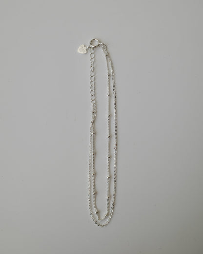 dot & chain bracelet（silver925）