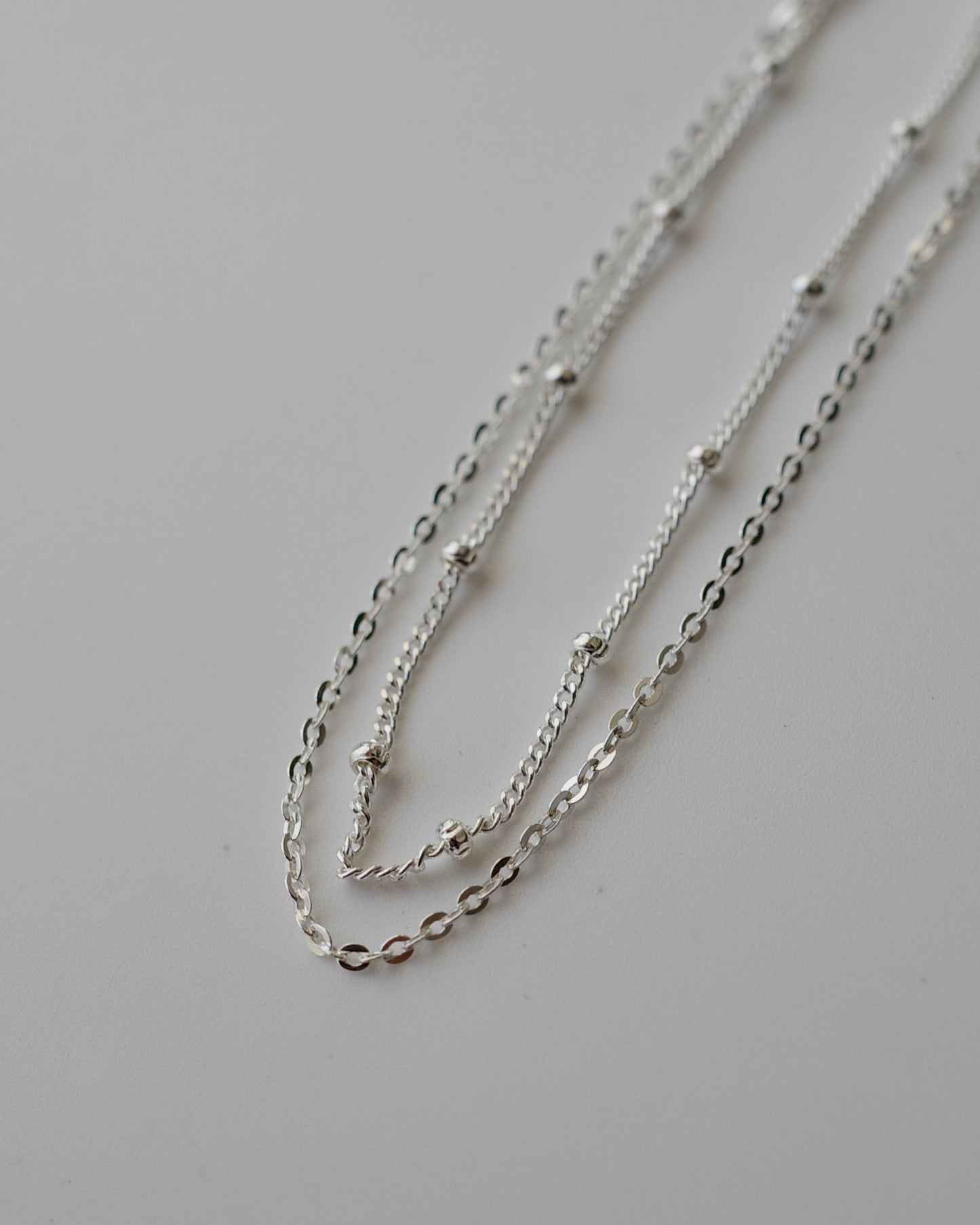 dot & chain bracelet（silver925）