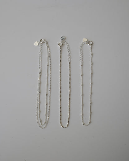 dot & chain bracelet（silver925）