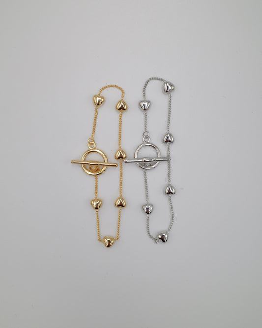 heart chain bracelet
