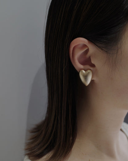 mate heart pierce & earring