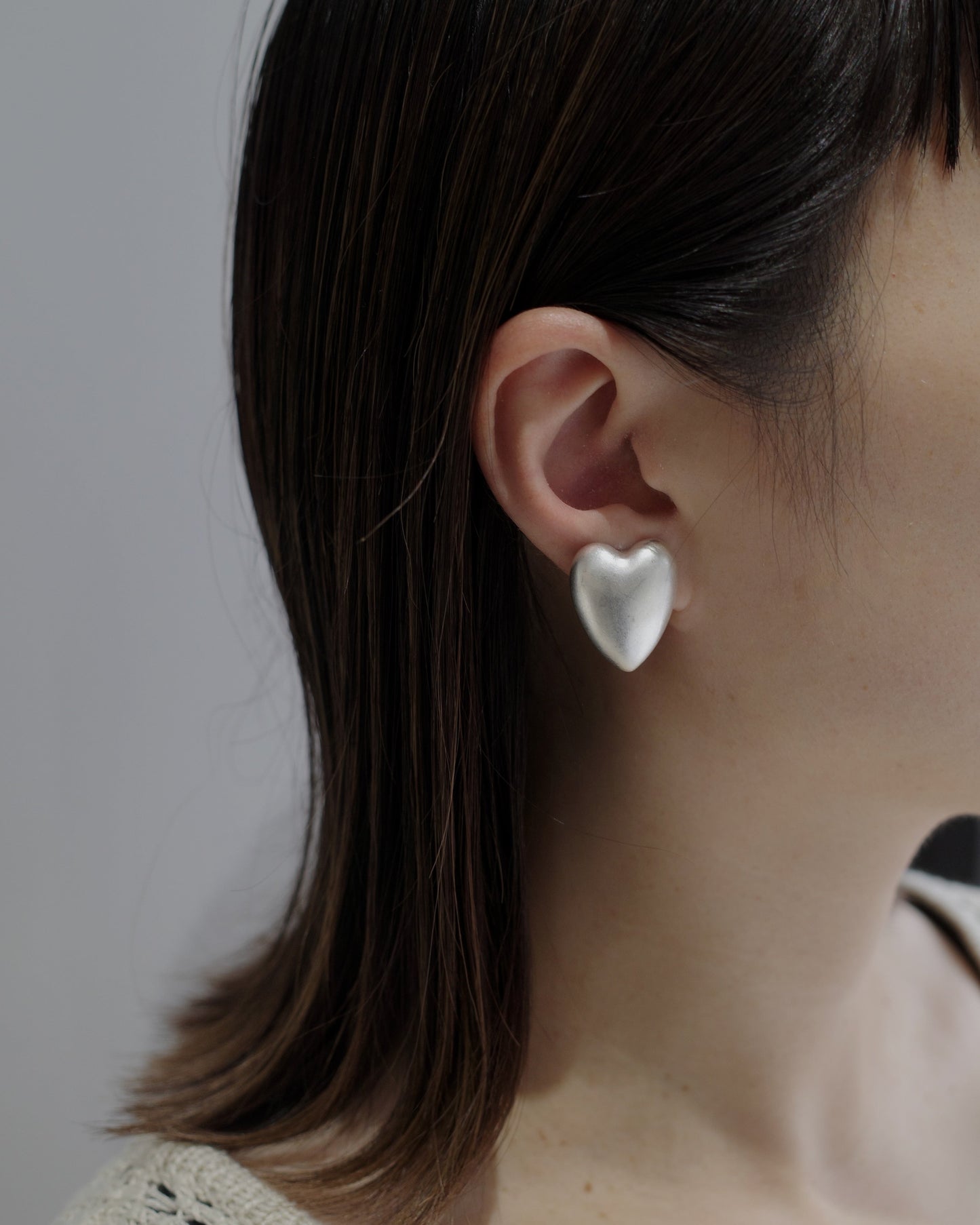 mate heart pierce & earring