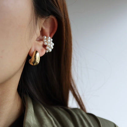Inflate round pierce & earring