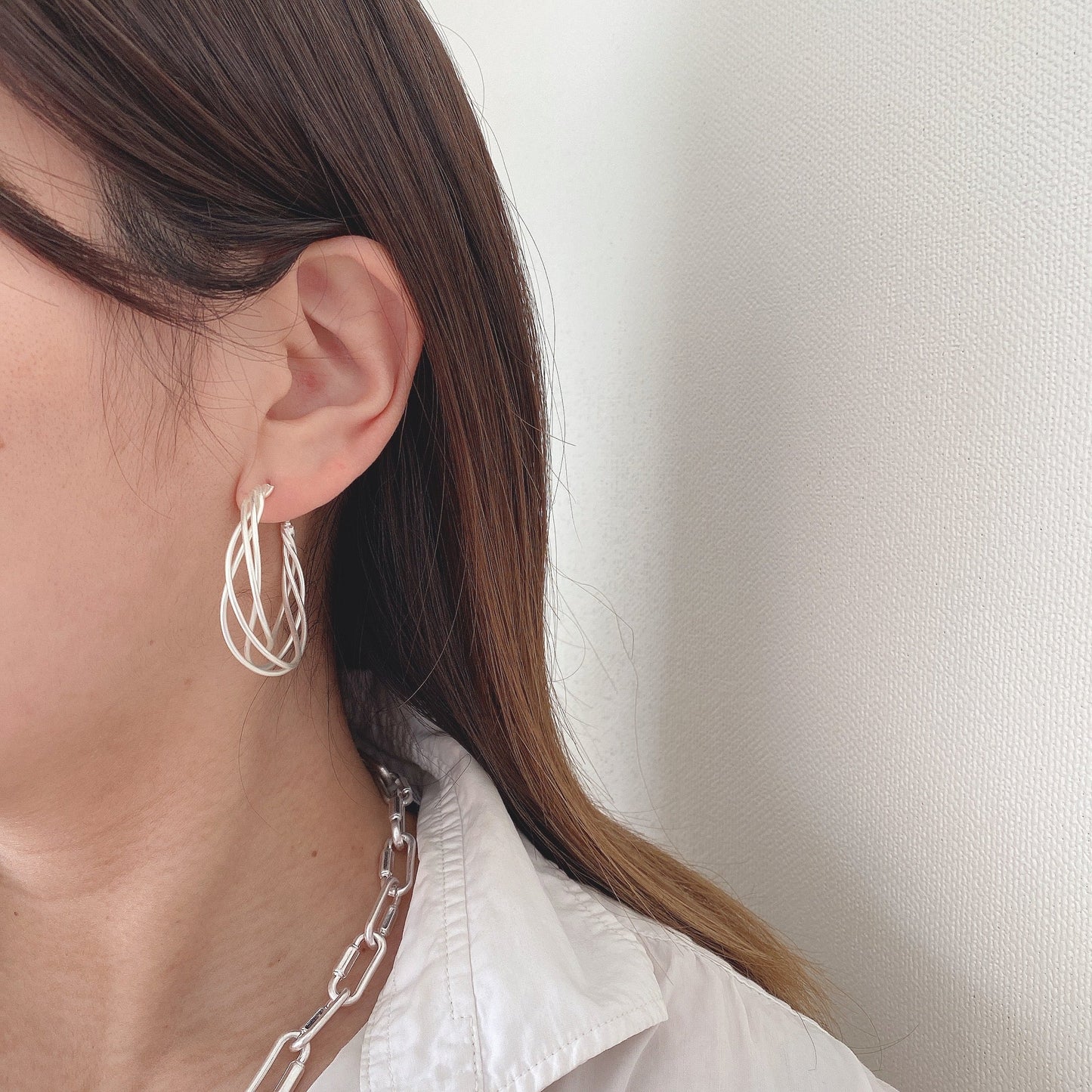 knit hoop pierce