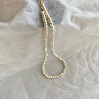 pearl linking long necklace