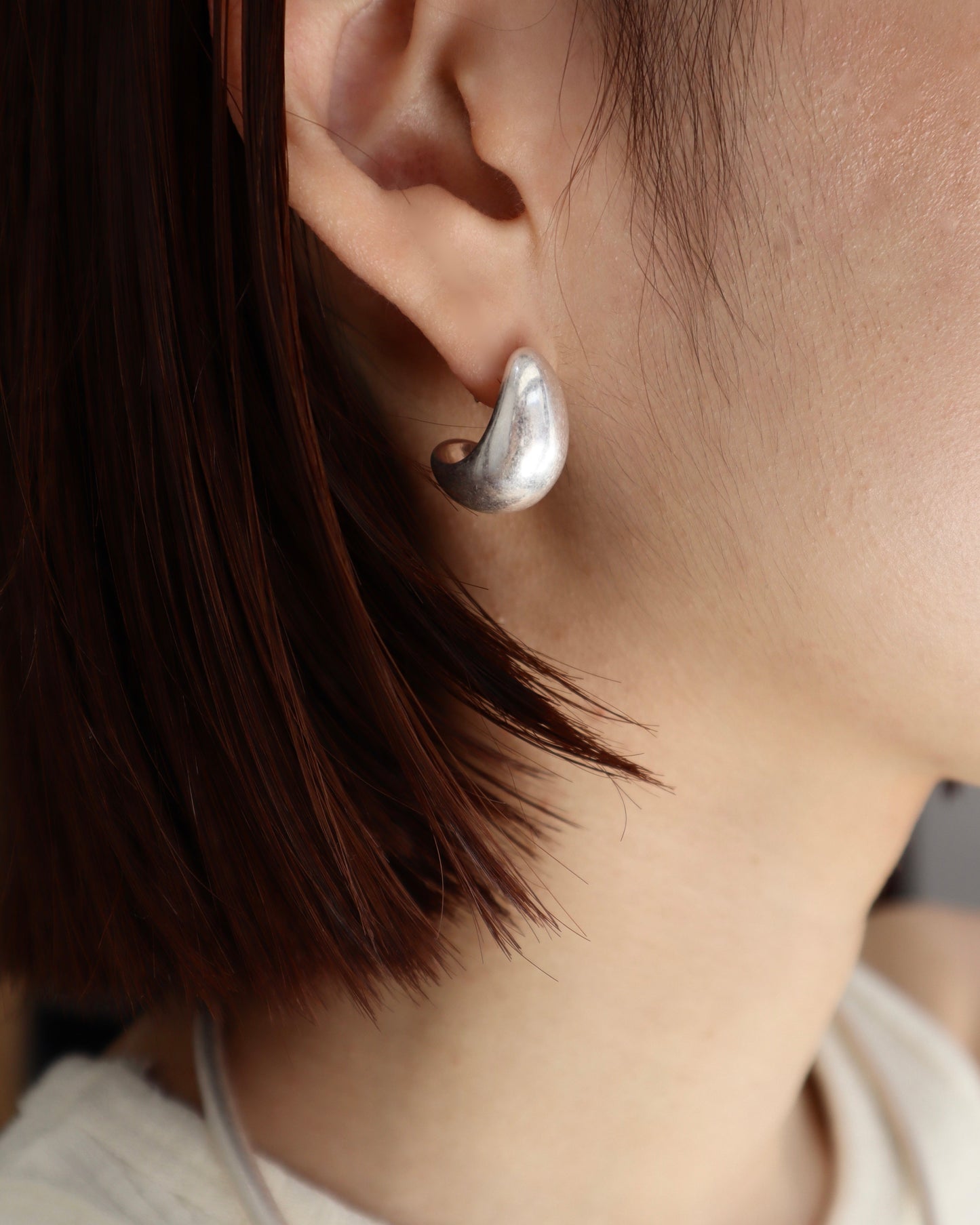 Inflate round pierce & earring