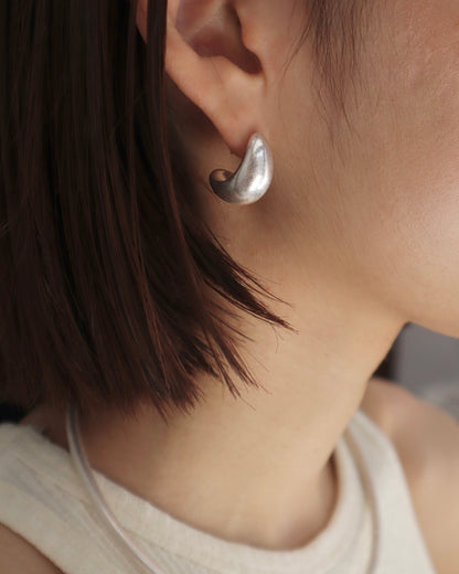 Inflate round pierce & earring