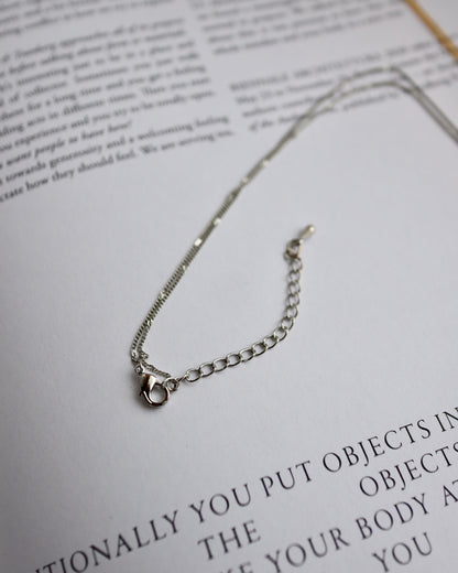 solid moon necklace