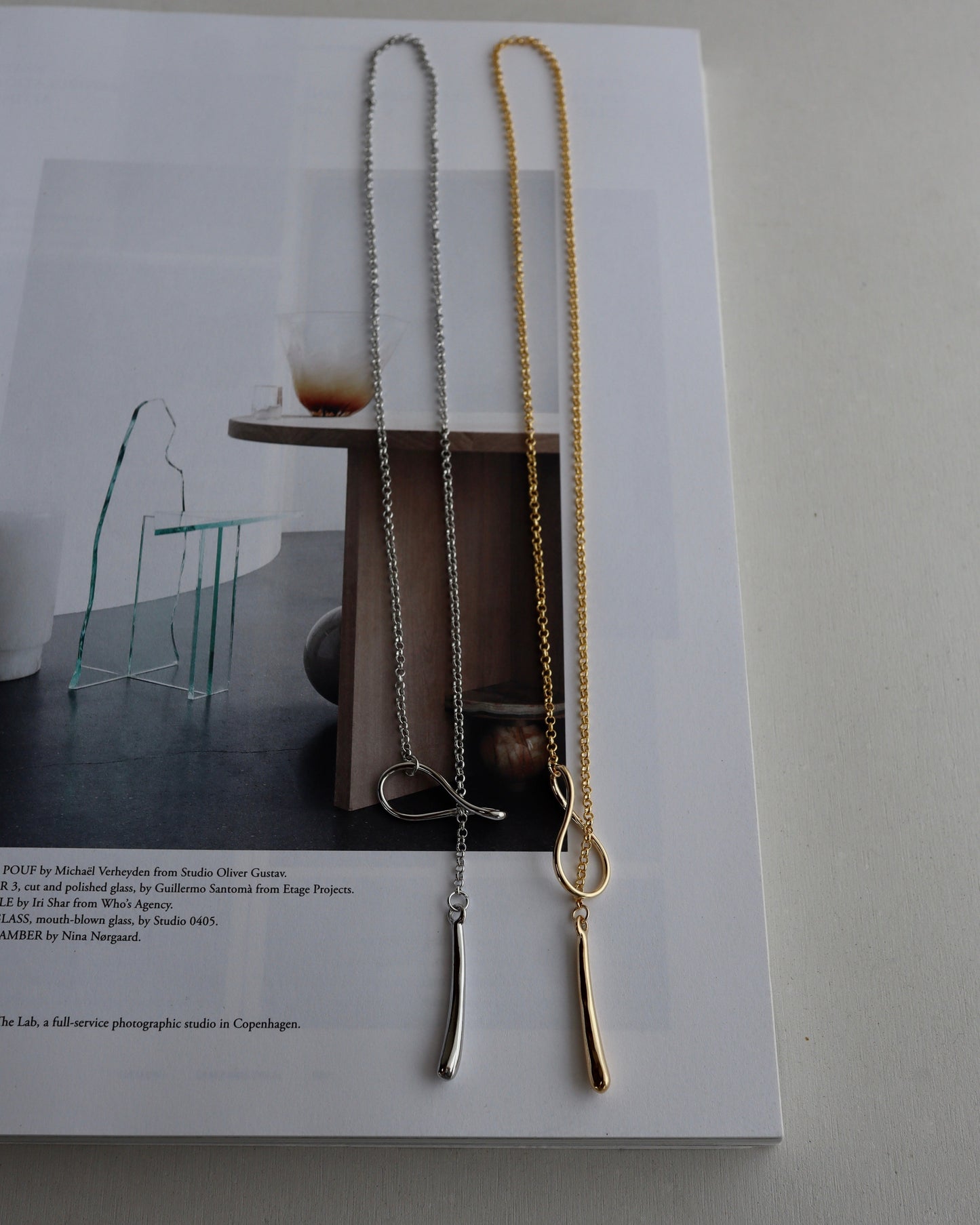 nuance chain Y shape necklace