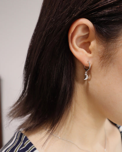 solid moon hanging pierce
