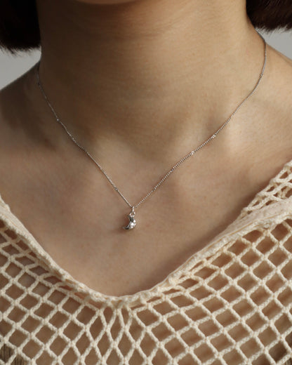 solid moon necklace