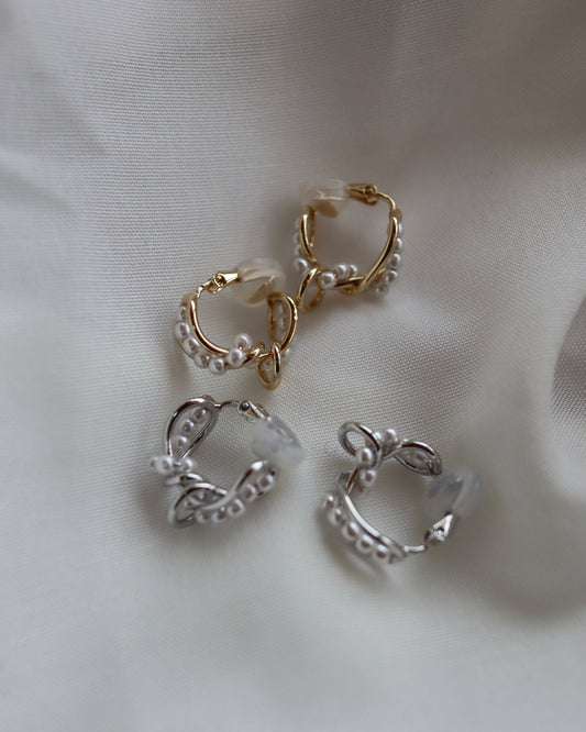 pearl spiral earring