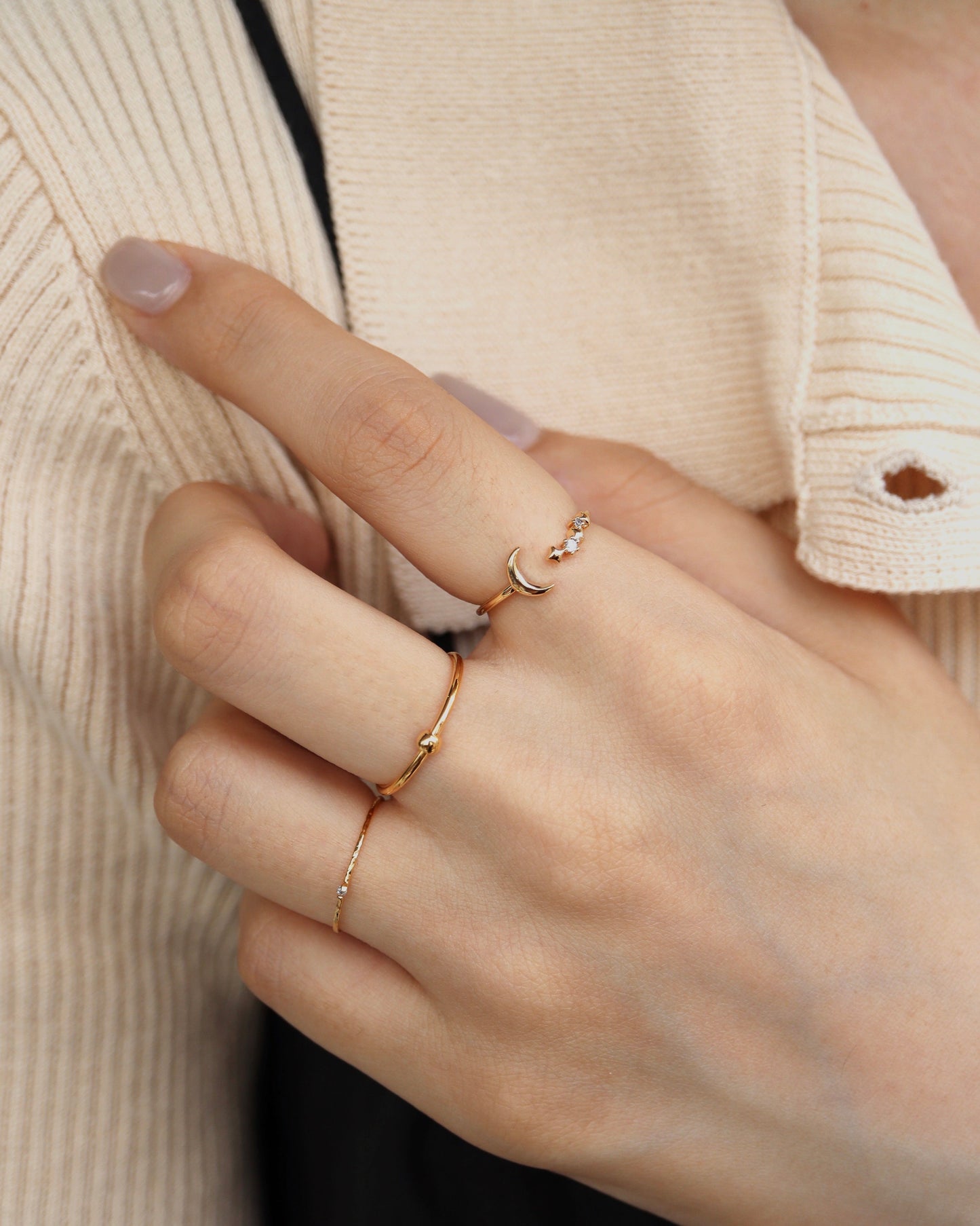 glowing moon ring