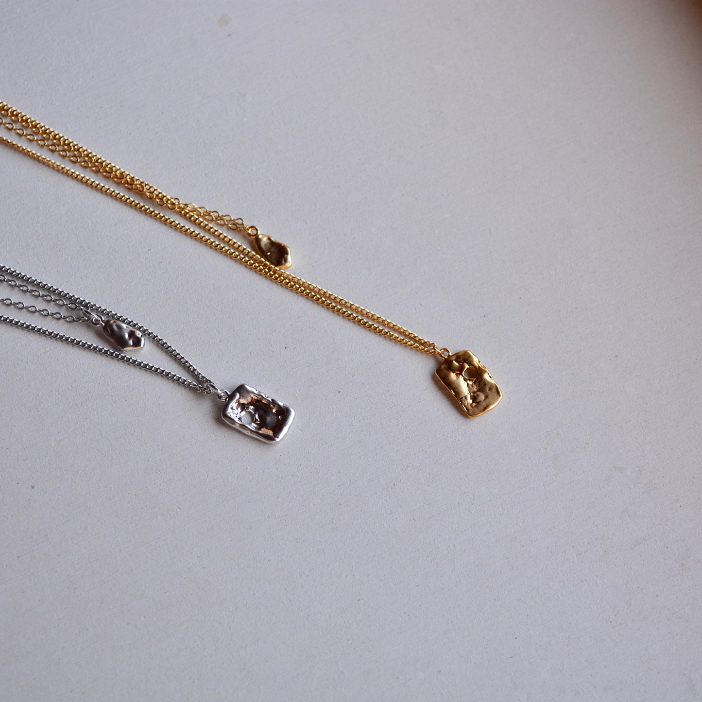 crumpled plate necklace
