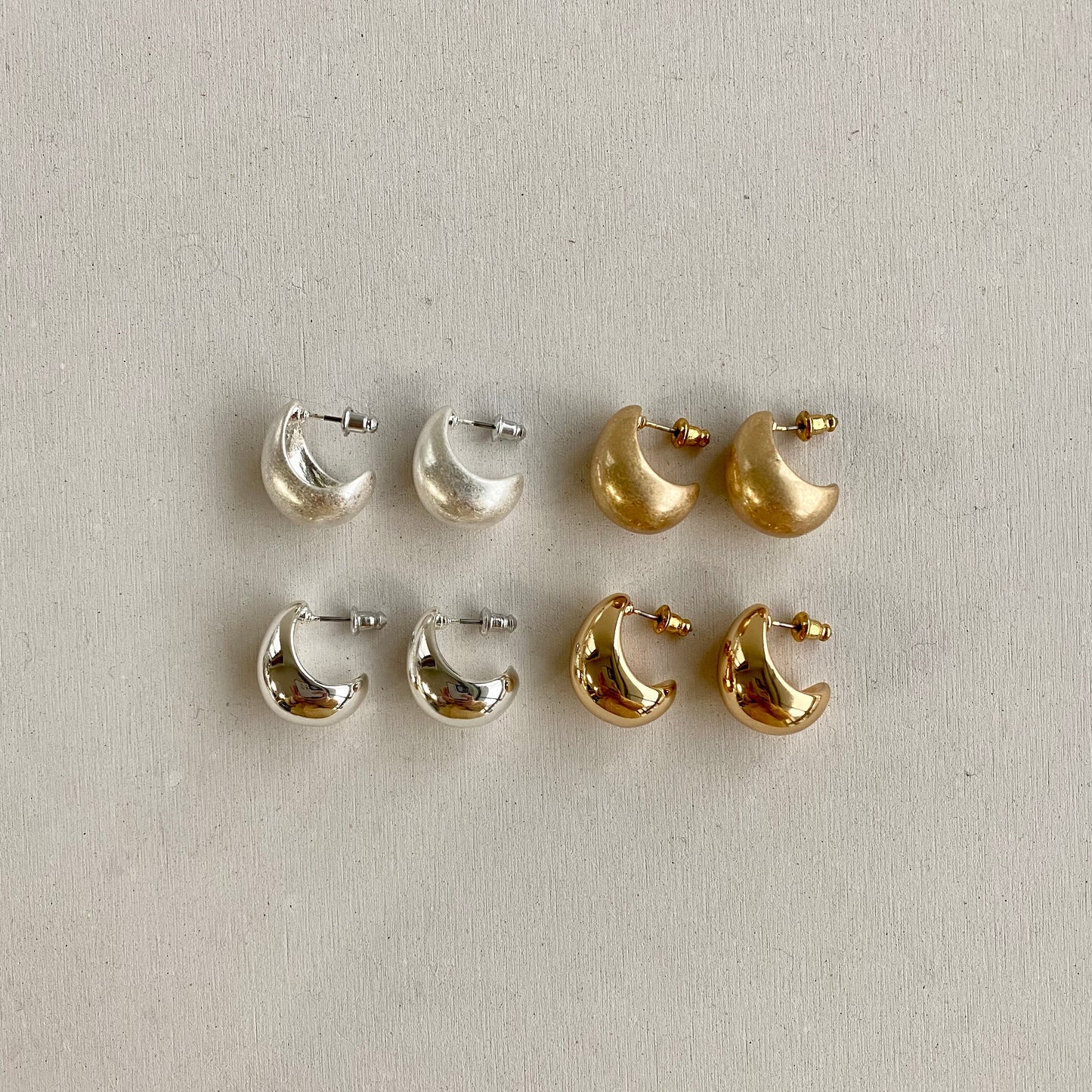 Inflate round pierce & earring