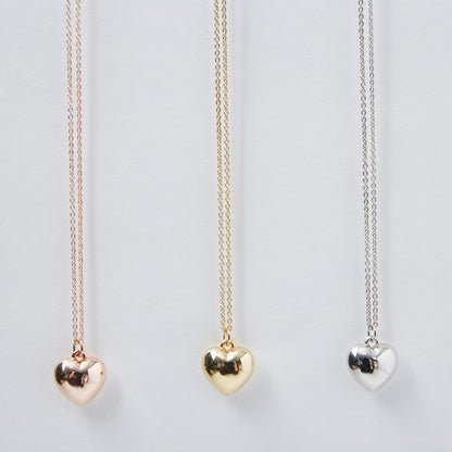 puffy heart necklace