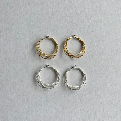 knit hoop pierce