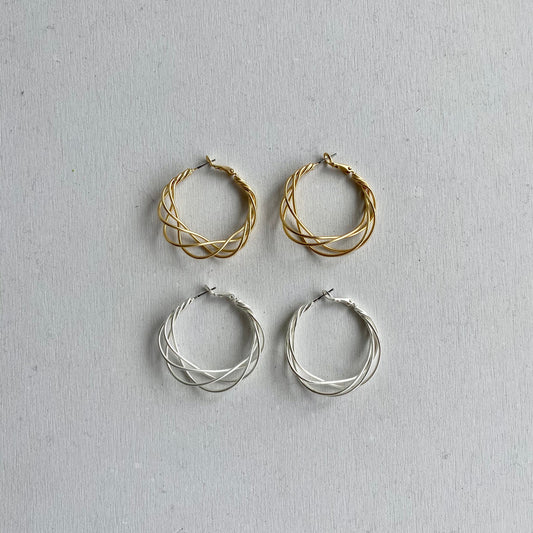 knit hoop pierce